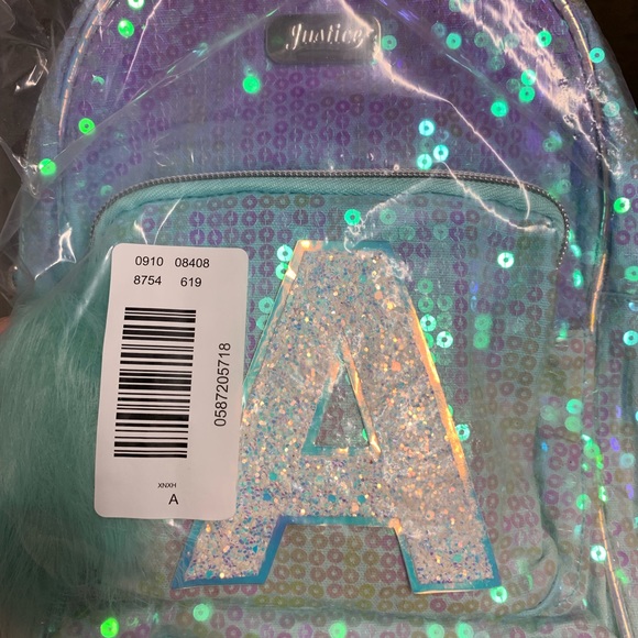 Justice Accessories New With Tags Justice Mini Backpack Initial A